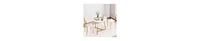 gaomon Round Dining Table Set for 2,Kitchen Table Chairs Set of 2, Small Dining Room Table Set with 2 Upholstered Chairs, Dinette for Small Place,Apar