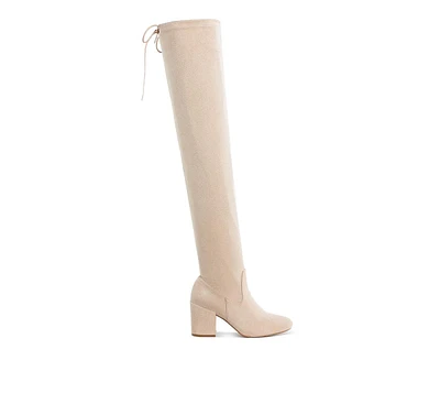 London Rag Liama Minimal Drawstring Detail Knee-High Boots