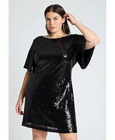 Eloquii Plus Tee Sequin Mini Dress