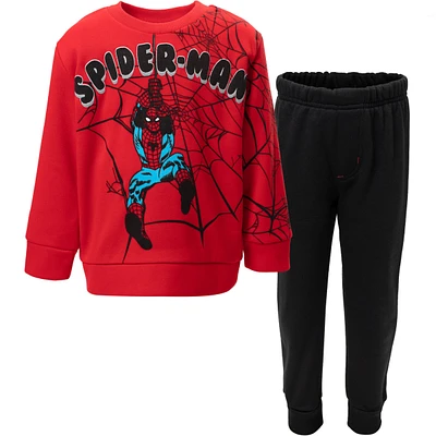 Avengers Boys Marvel Spider-Man Fleece Sweatshirt and Pants Set