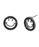 Steve Madden Faux Stone Smiley Stud Earrings