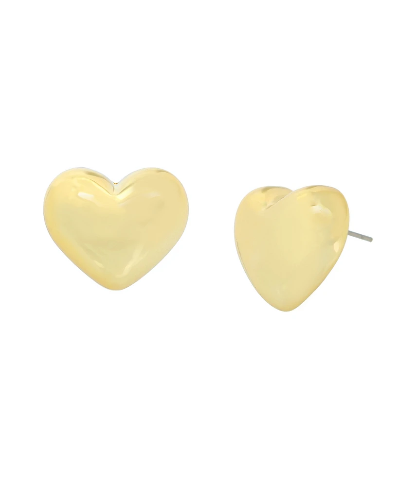 Steve Madden Puffy Heart Earrings