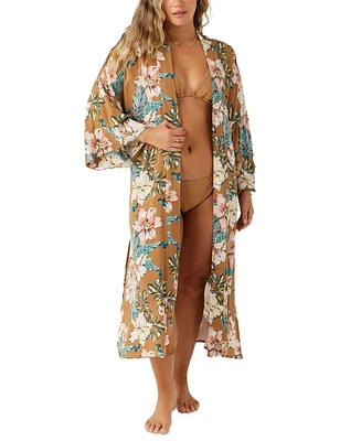 O'Neill Women's Jackey Printed Kimono Swim Cover-Up