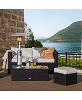 Sugift 11 000BTU Portable Tabletop Patio Stainless Steel Standing Propane Heater