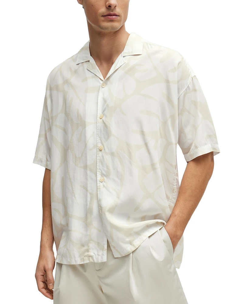 Boss by Hugo Men's Seasonal Print Relaxed-Fit Shirt