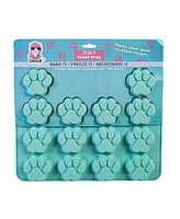 JoJo Modern Pets Set of 2 Pet Treat Baking Tray- Freeze, Bake, Microwave (Bones & Paws)