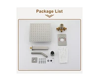 10 Inch Rainfall Shower System with Tilt Head and Tub Spout Rough in-Valve