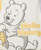 Disney Baby Winnie-the-Pooh Bib, Bodysuit & Pants, 3 Piece Set