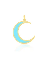 The Lovery Turquoise Crescent Moon Charm 14K Gold 17 millimeters