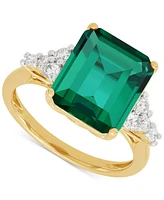 Grown With Love Lab Gemstone & Diamond (1/3 ct. t.w.) Ring 14K Gold