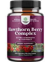 Nature's Craft Extra Strength Hawthorn Berry Capsules, 4:1 Hawthorn Extract Digestion & Heart Health Supplement for Men & Women, Nature's Craft, 240ct