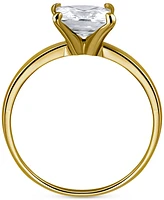 Giani Bernini Cubic Zirconia Solitaire Ring (2-5/8 ct. t.w.) in 18k Gold Over Sterling Silver, Exclusively at Macy's