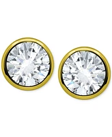 Giani Bernini Cubic Zirconia Solitaire Stud Earrings (3/4 ct. t.w.) Sterling Silver or 18k Gold Over Silver, Exclusively at Macy's