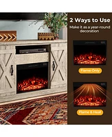 Sugift 23 Inch Electric Fireplace Insert Fireplace Heater with Adjustable Flame Color