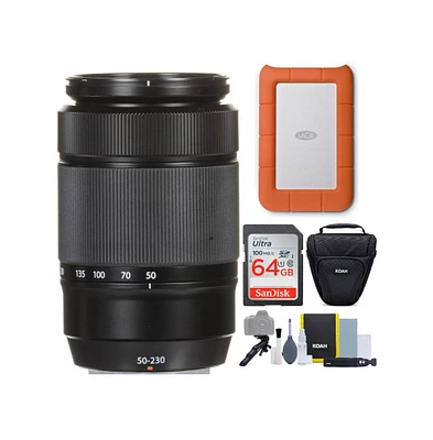 Fujifilm Xc 50-230mm f/4.5-6.7 Ois Ii Lens with 1TB Hard Drive Bundle