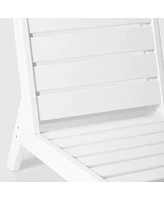 WestinTrends Outdoor Hdpe Deep Seating Modular Armless Patio White Chair with Cushions