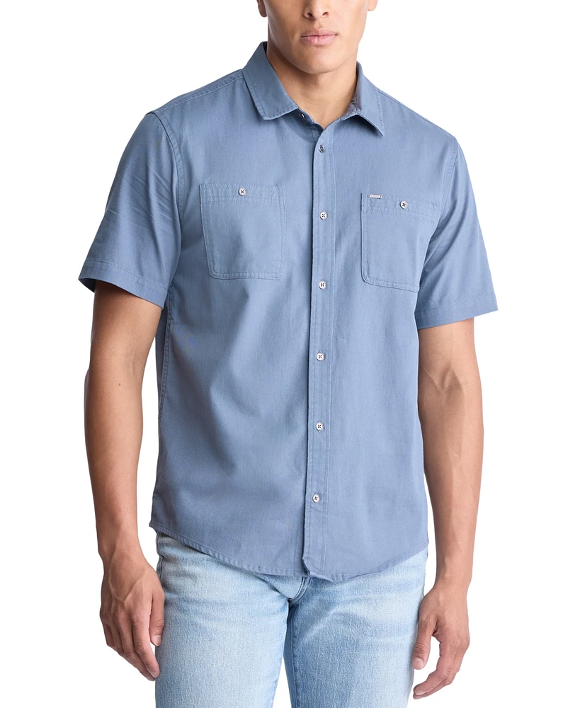 Men's Sagrino Relaxed-Fit Button-Down Utility Shirt