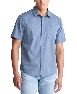 Men's Sagrino Relaxed-Fit Button-Down Utility Shirt