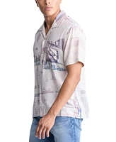 Men's Sabob Abstract Print Short-Sleeve Button-Up Shirt