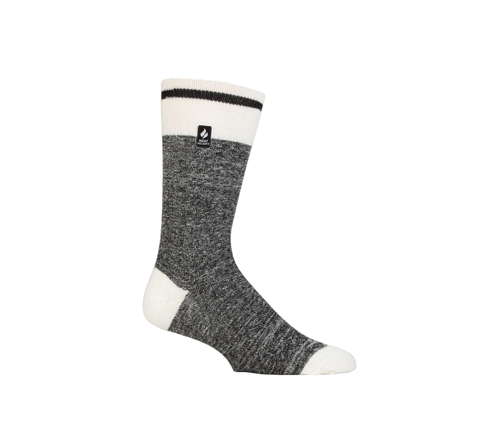 Heat Holders Men's Ultra Lite Lucas Cream Block Twist Crew Sock