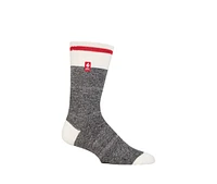 Heat Holders Men's Ultra Lite Lucas Cream Block Twist Crew Sock