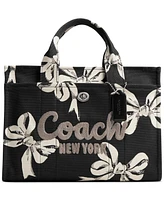 Coach Bow-Print Canvas Cargo Tote