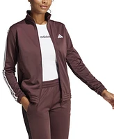 adidas Women's Tricot 3-Stripes Track Jacket