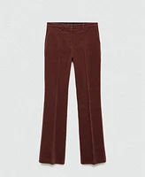 Mango Women's Straight Velvet Pants