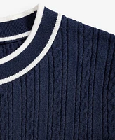 On 34th Women's Tipped Cable-Knit Short-Sleeve Sweater, Exclusively at Macy's