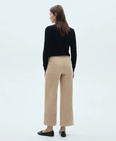 Mango Women's Catherin Culotte Corduroy Pants