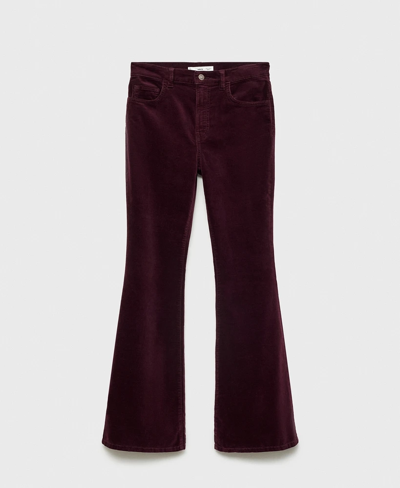 Mango Women's Violeta Flared Corduroy Jeans