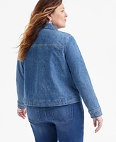 Style & Co Plus Denim Jacket, Exclusively at Macy's