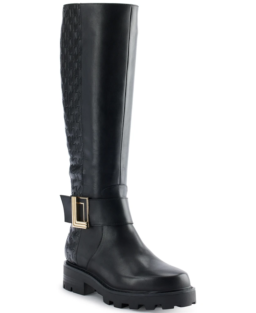 Karl Lagerfeld Paris Women's Meara 50/50 Almond Toe Band Boots