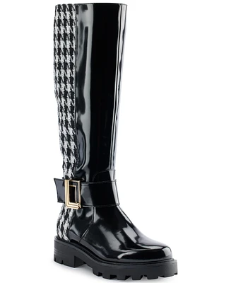 Karl Lagerfeld Paris Women's Meara 50/50 Almond Toe Band Boots