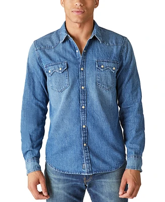 Lucky Brand Men's Sawtooth Denim Western Shirt