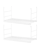 Rubbermaid 24" Universal Closet Steel Wire Added Storage Hanging Shelf (2 Pack)