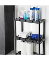 Gracious Living 3 Shelf Knect-a-Shelf Fixed Height Light Duty Storage Unit,Black