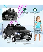 Gymax 12V Kids Ride On Car w/Remote Control 4 Wheels Suspension 3 Speeds Led Headlight