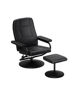 Gouun Swivel Lounge Chair Recliner with Ottoman