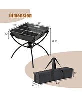 Gouun 3-in-1 Camping Campfire Grill with Stainless Steel Grills Carrying Bag & Gloves