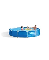 Intex 12' x 30" Metal Frame Above Ground Swimming Pool with Filter and Cover