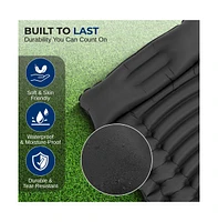 SereneLife Ultralight Sleeping Pad with Carrying Bag, Compact & Self-Inflating, Gray