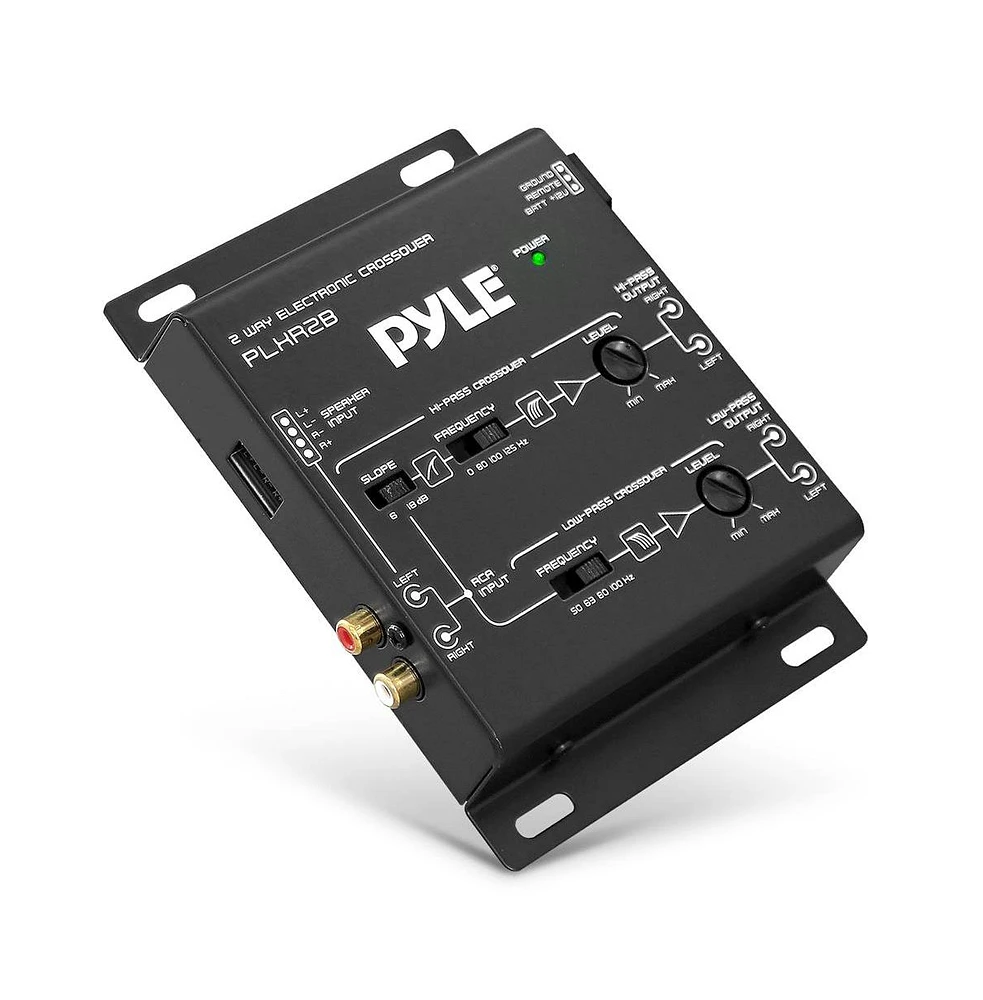 Pyle 2-Way Electronic Crossover - Independent High-Pass/Low-Pass Output, Compact (PLXR2B)