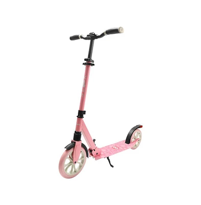 SereneLife Lightweight Foldable Kick Scooter for Adults, Adjustable Height (Pink)