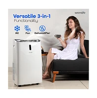 SereneLife Portable Air Conditioner, 12000 Btu, Dehumidifier & Fan Modes