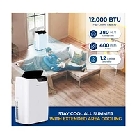 SereneLife Portable Air Conditioner & Heater, 12000 Btu, Wi-Fi Control