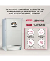 Pet Lodge Dry Food Automatic Steel Dog Feeder Chow Hound 25 Pound Capacity