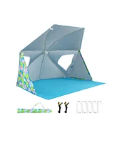 Gouun UPF50+ Sun Protection Beach Umbrella Tent with Portable Carrying Bag