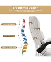 Gouun Adjustable Swivel Office Chair with High Back and Flip-up Arm