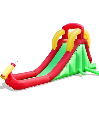 Gouun Inflatable Water Slide Bounce House with Climbing Wall Jumper and 480W Blower